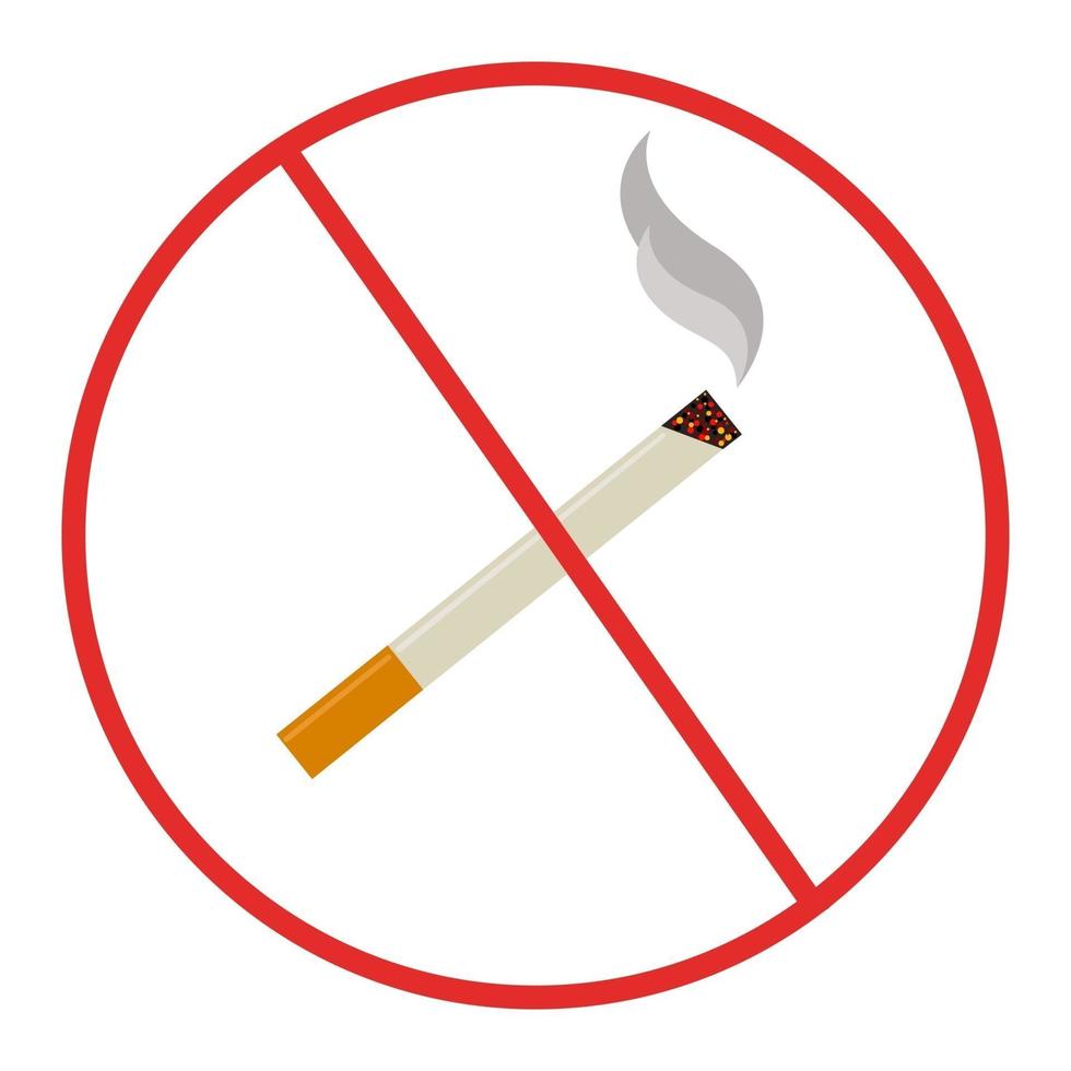 illustrazione vettoriale di una sigaretta non fumatori logo