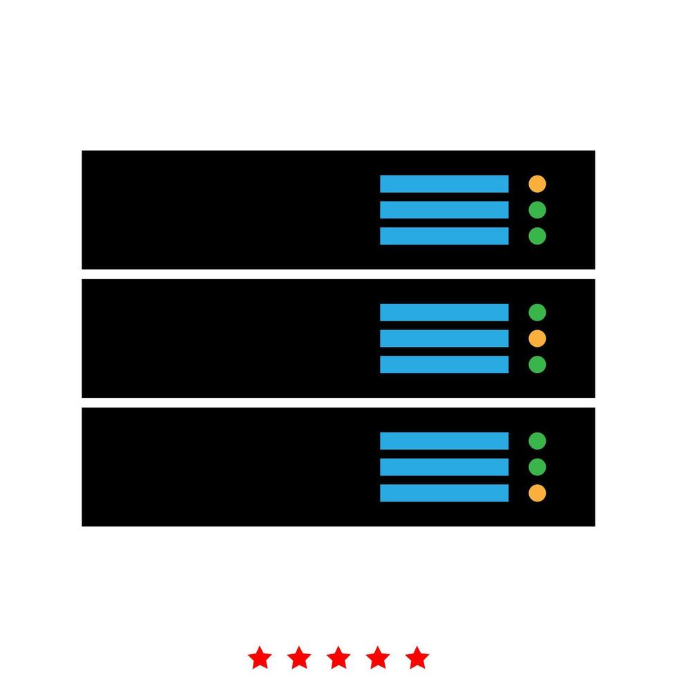 icona del server. stile piatto vettore