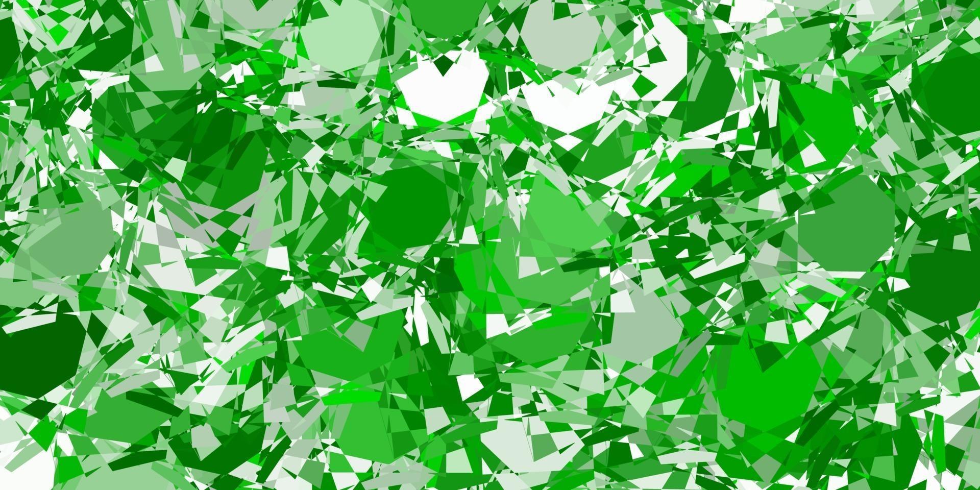 modello vettoriale verde chiaro con forme triangolari.