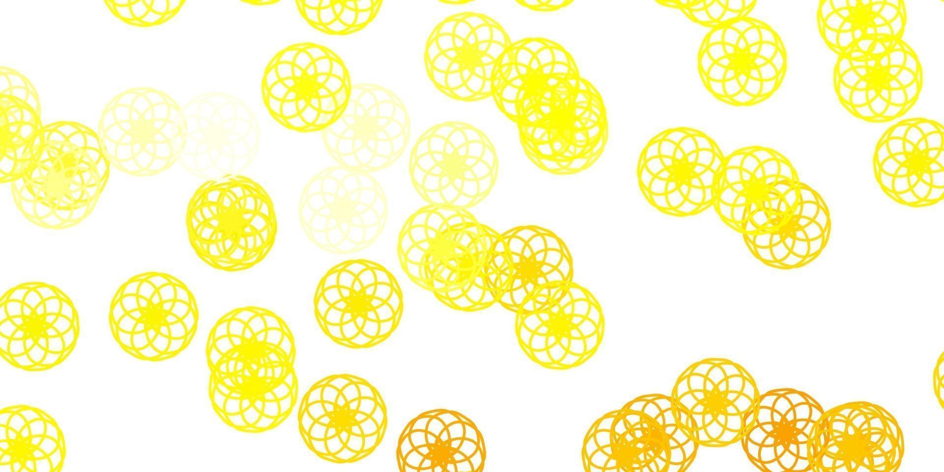 modello vettoriale giallo chiaro con sfere.