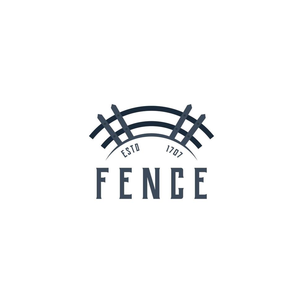 disegno del logo della recinzione vettore