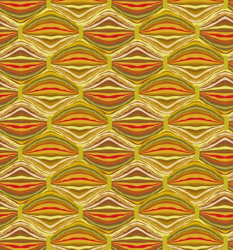 Modello astratto delle mattonelle linea ondulata. Ornamento geometrico in tessuto di lana vettore