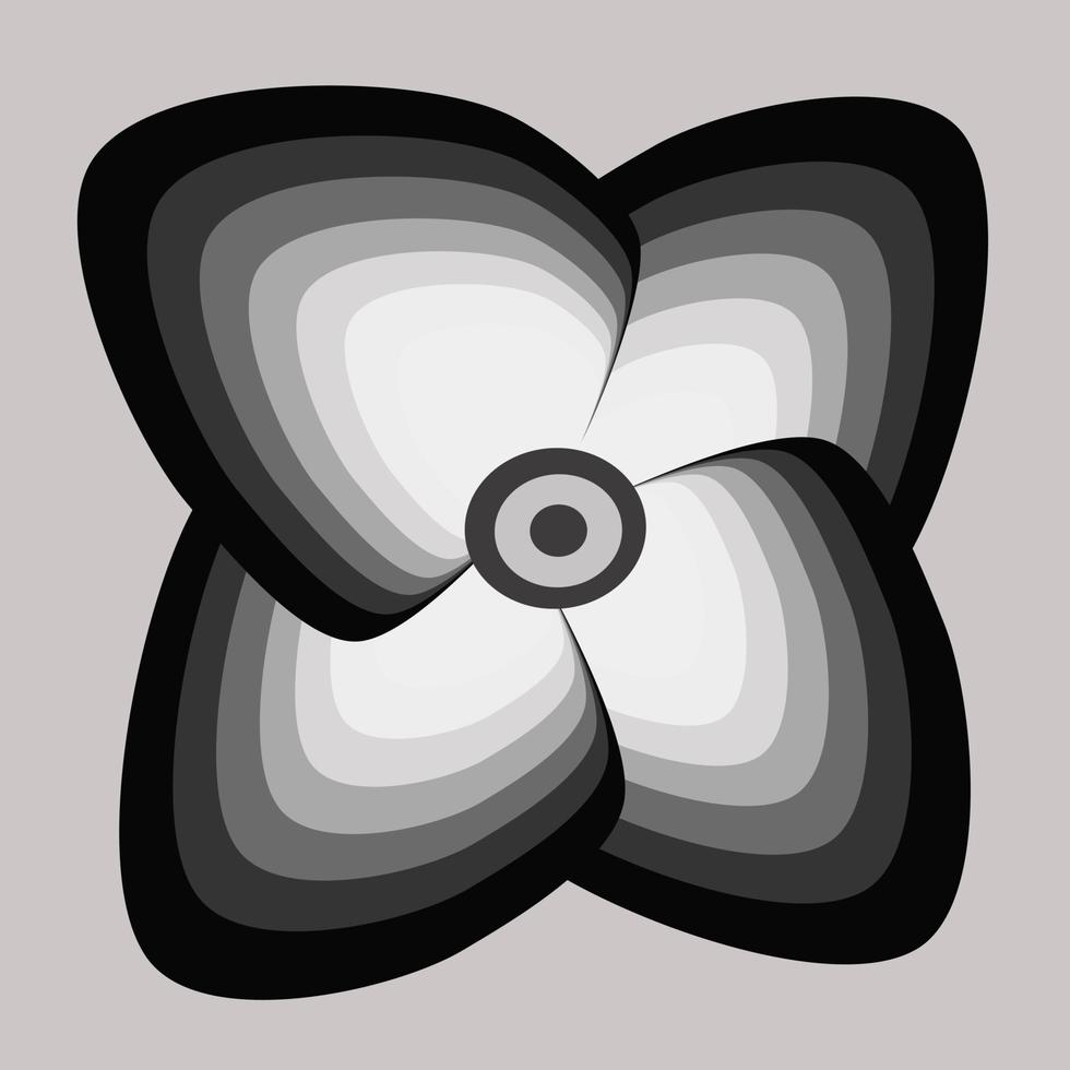 illustrazione vettoriale di motivi floreali in bianco e nero. elementi per il design
