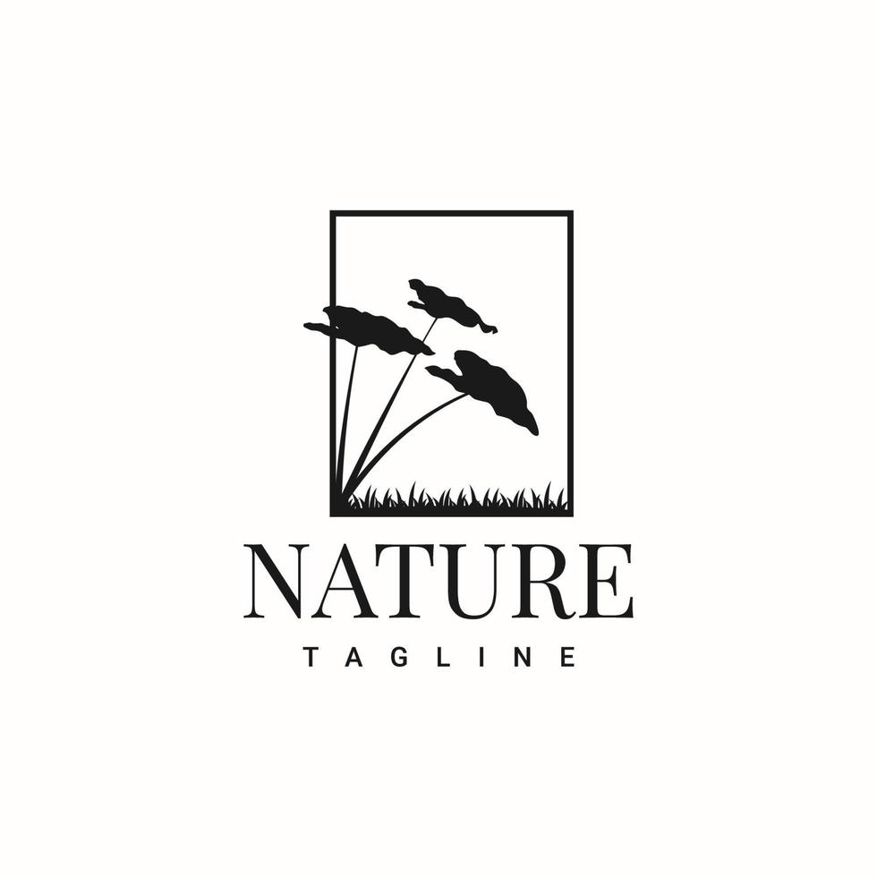 design semplice del modello di logo della natura vettore