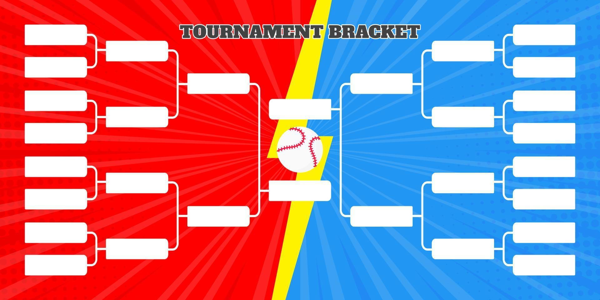 16 squadre torneo staffa campionato modello piatto stile design illustrazione vettoriale. vettore