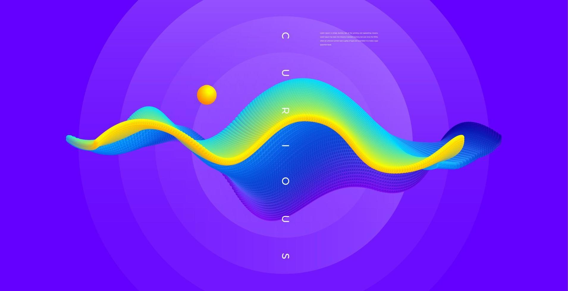 sfondo colorato moderno dell'onda delle particelle con il design dell'elemento concettuale vettore