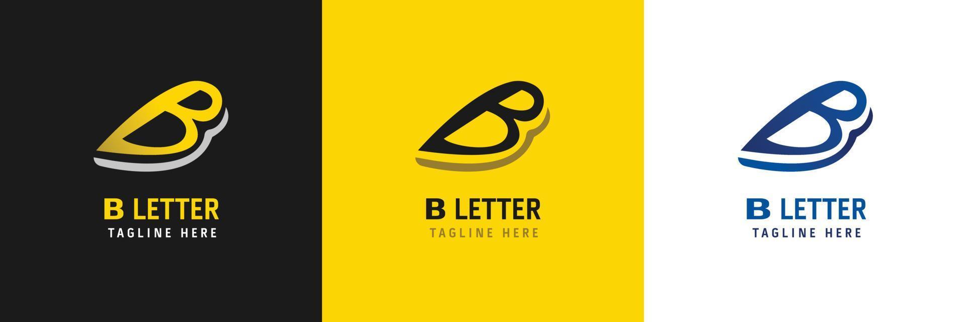 b lettera logo design vettore