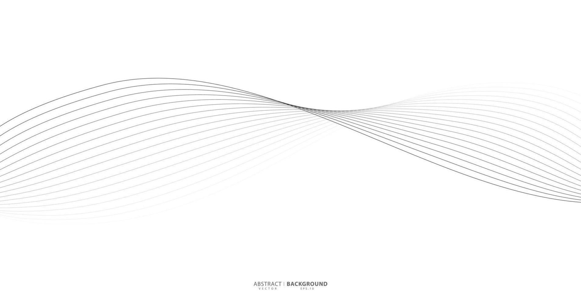 strisce ondulate astratte su uno sfondo bianco isolato. arte della linea d'onda, design curvo e liscio. illustrazione vettoriale eps 10.