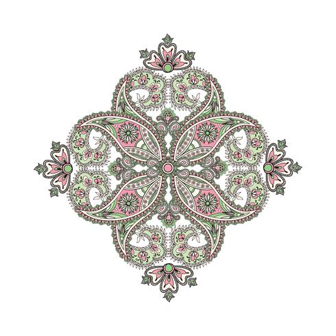 Sfondo di ornamento arabo Amuleto di mandala etnico orientale. vettore