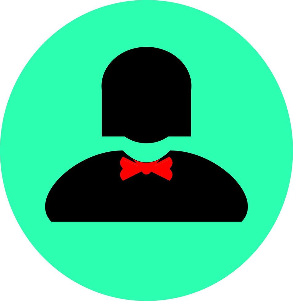 icona dell'utente una donna carina cravatta vettore