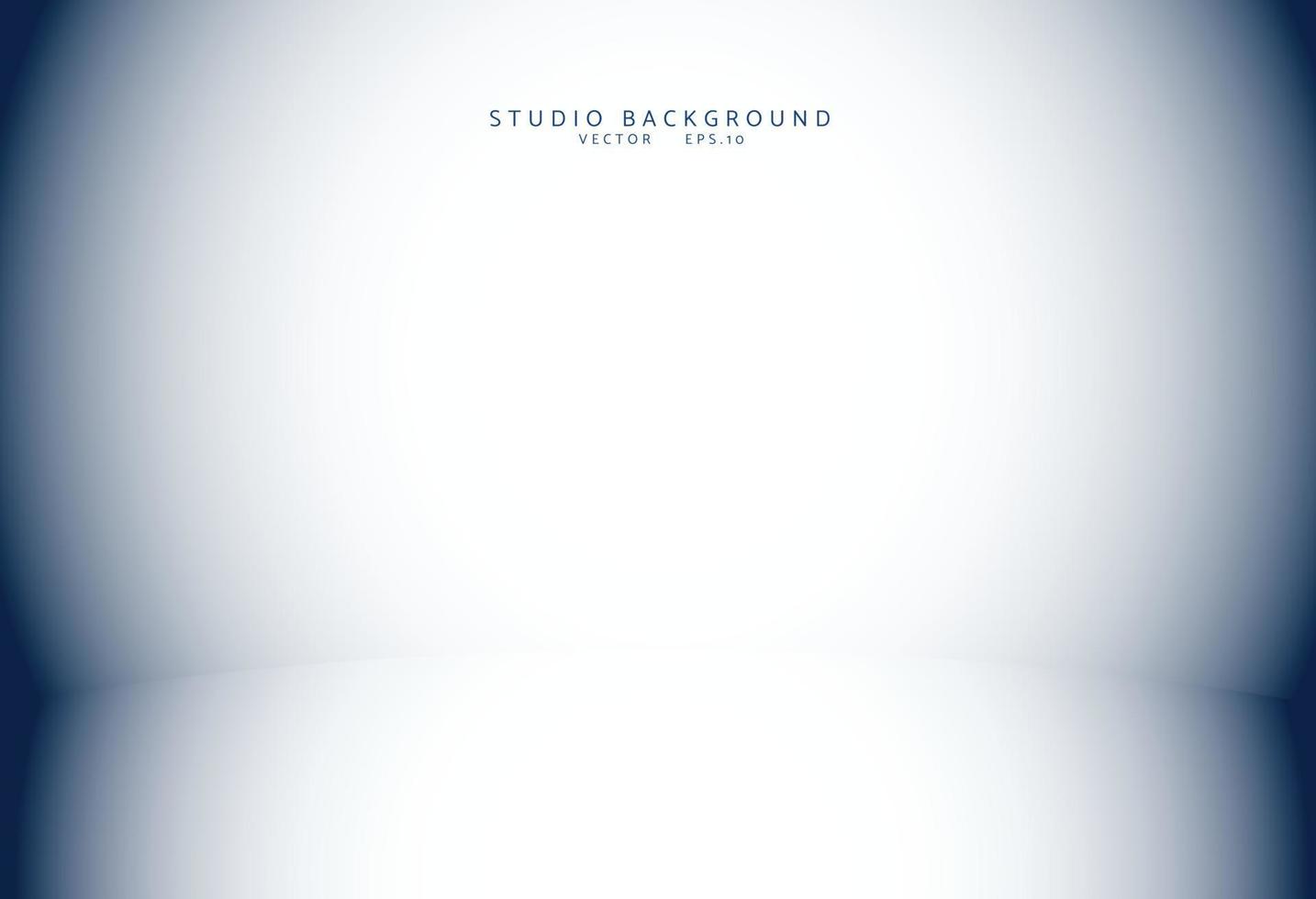 sfondo blu camera studio vuoto. interni luminosi con copyspace per il tuo progetto creativo. illustrazione vettoriale eps 10