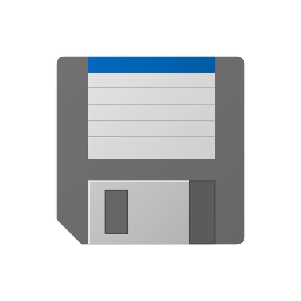 semplice icona del floppy disk per personal computer o unità di sistema vettore