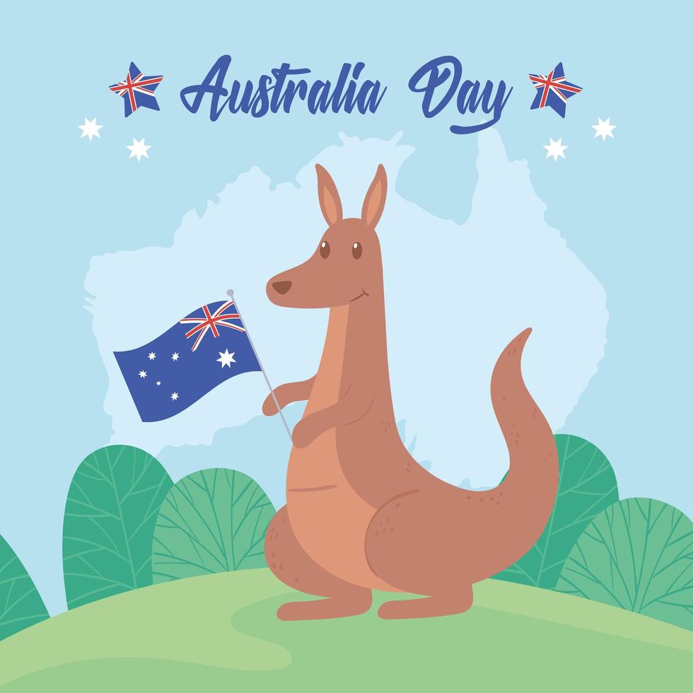 bandiera del giorno dell'australia vettore