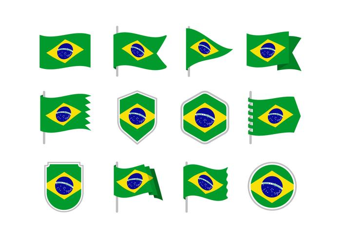 Bandiere del Brasile vettore