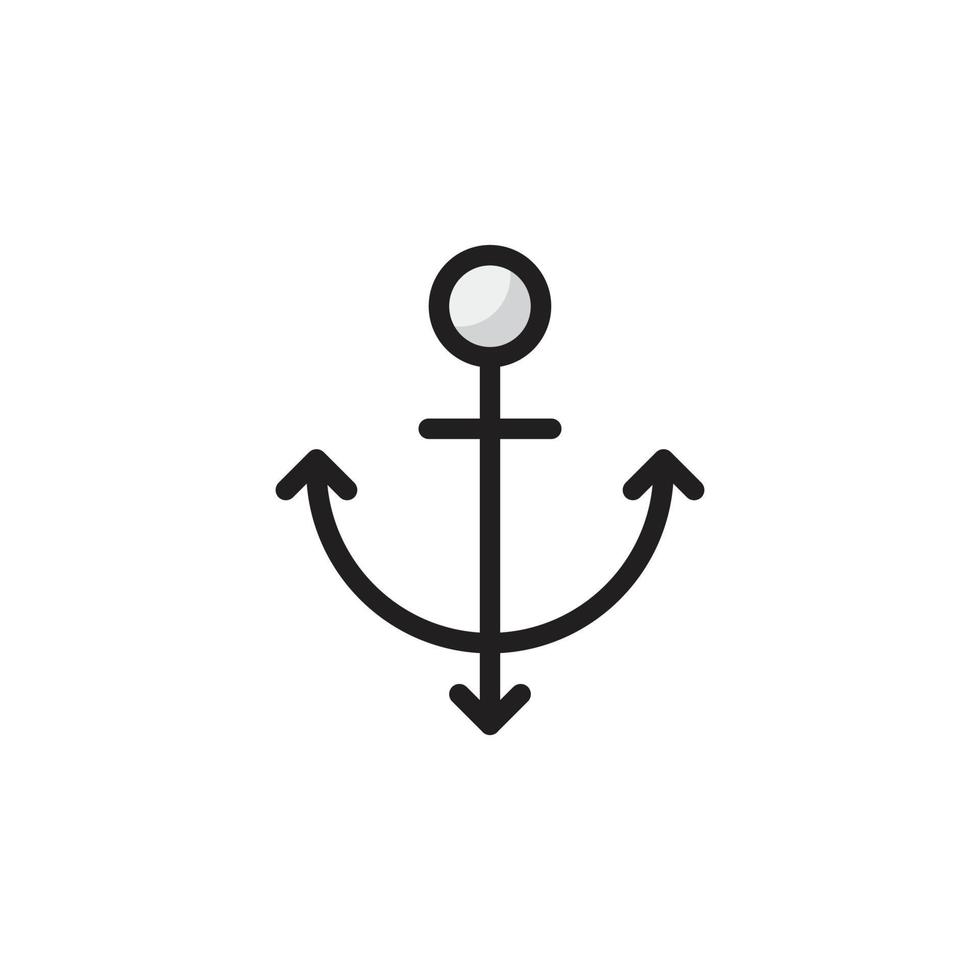 illustrazione vettoriale del logo dell'icona di ancoraggio