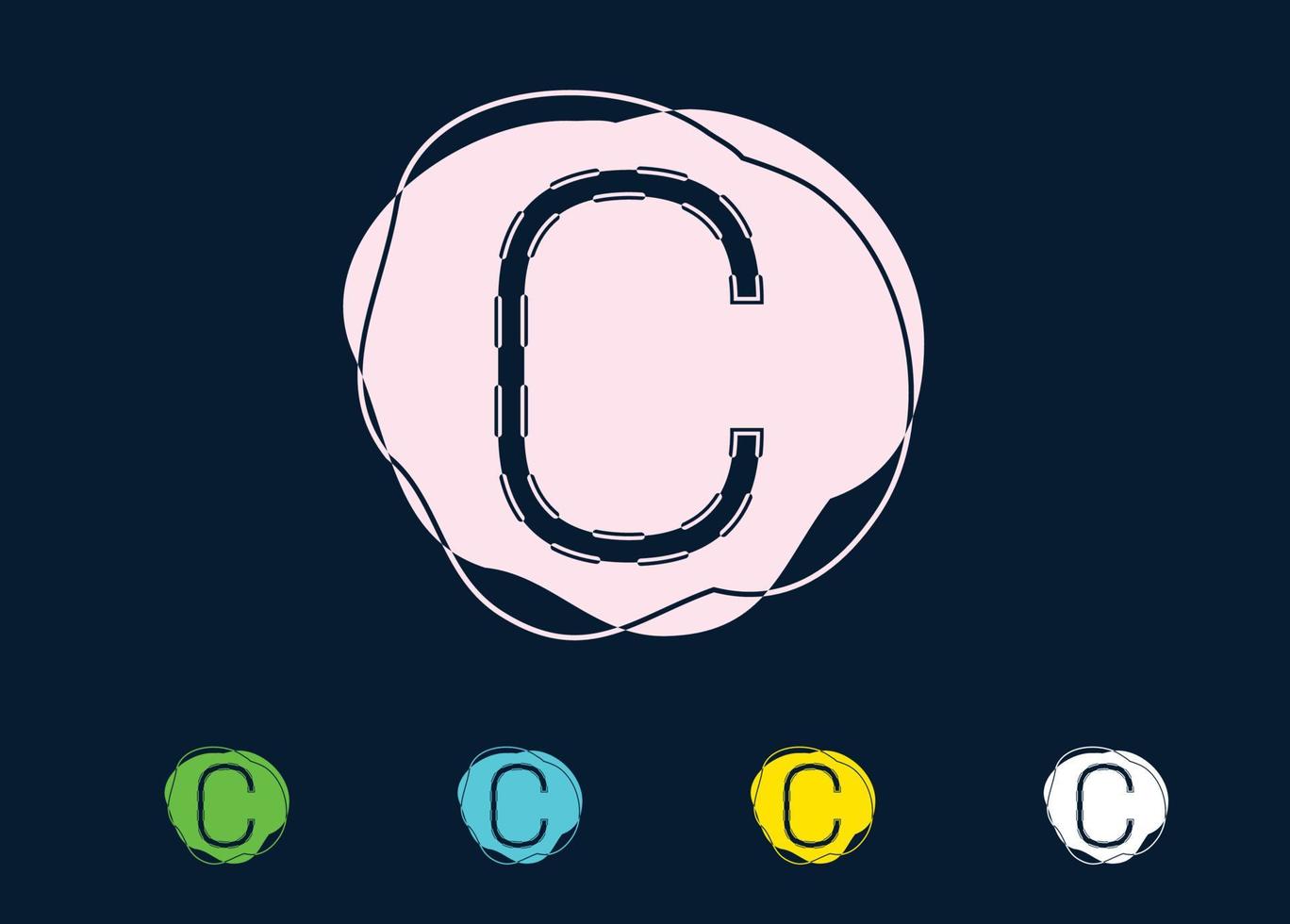 logo della lettera c e modello di progettazione dell'icona vettore