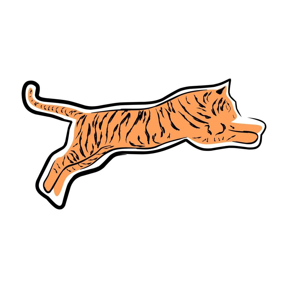 illustrazione vettoriale cinese tigre asiatica