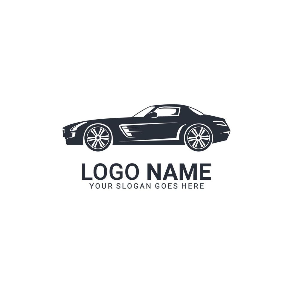 design del logo di auto di lusso. design del logo modificabile vettore