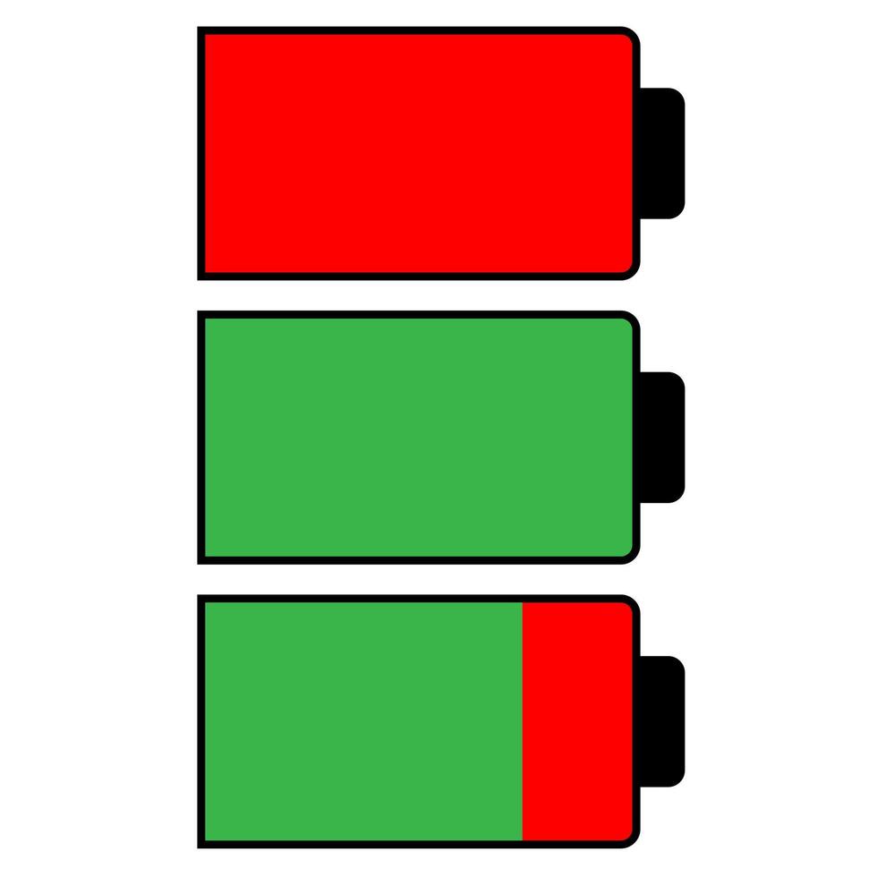 condizione della batteria carica stile semplice vettore