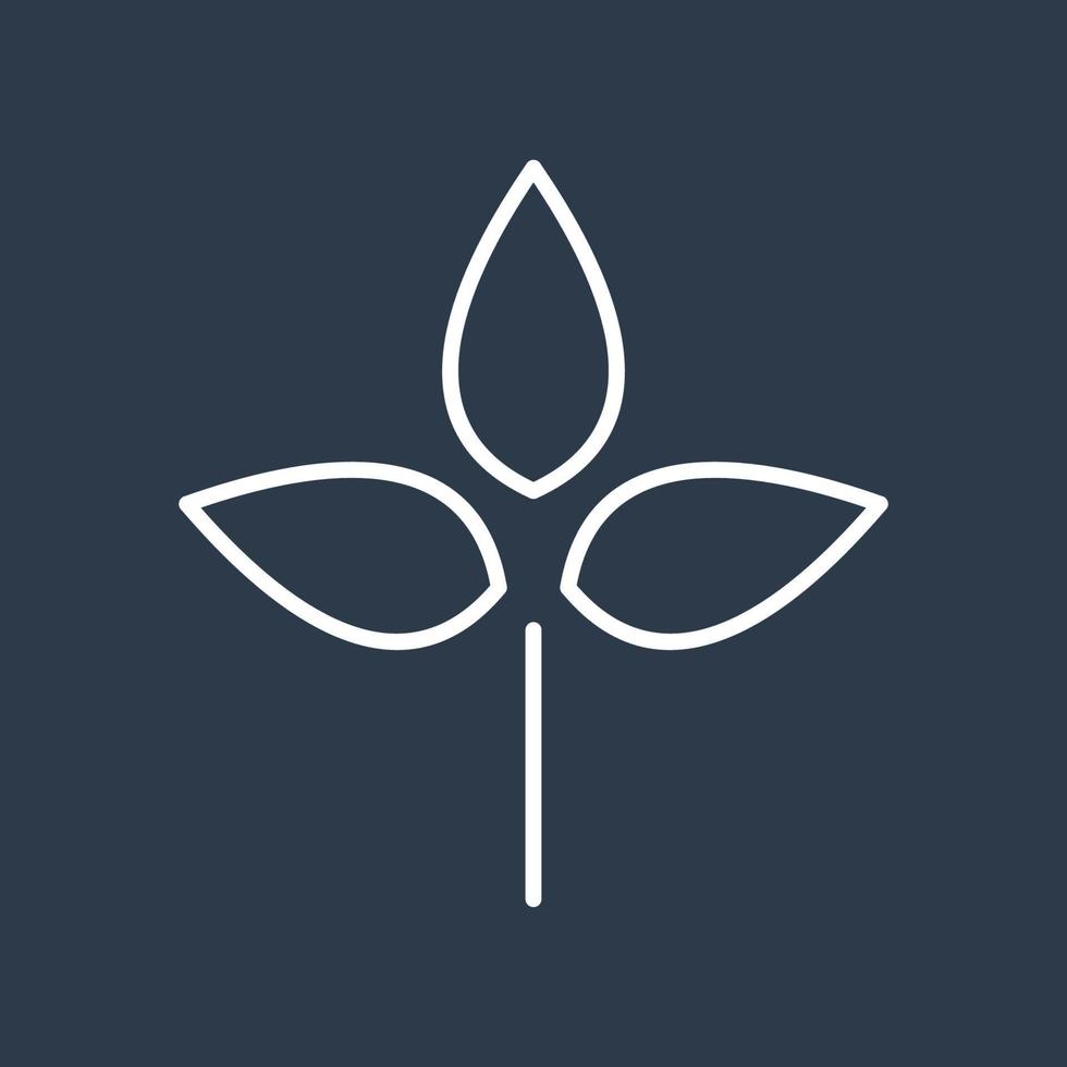 modello di logo icona foglia, utilizzato per ambiente e piante. vettore