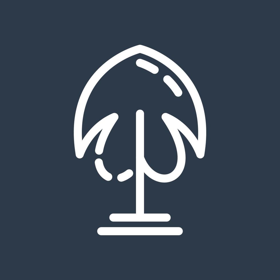modello di logo icona foglia, utilizzato per ambiente e piante. vettore