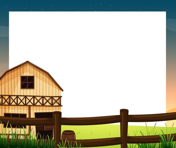Un modello vuoto con un barnhouse e un recinto vettore