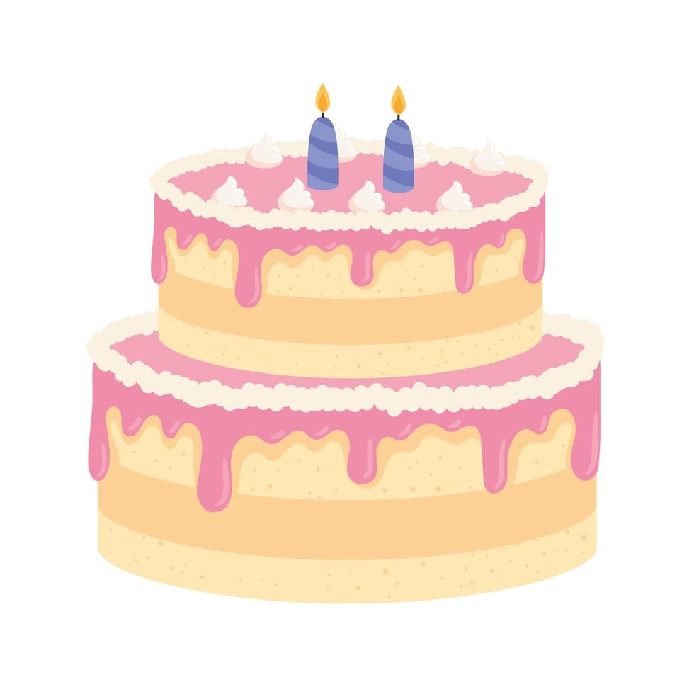 torta di compleanno deliziosa vettore