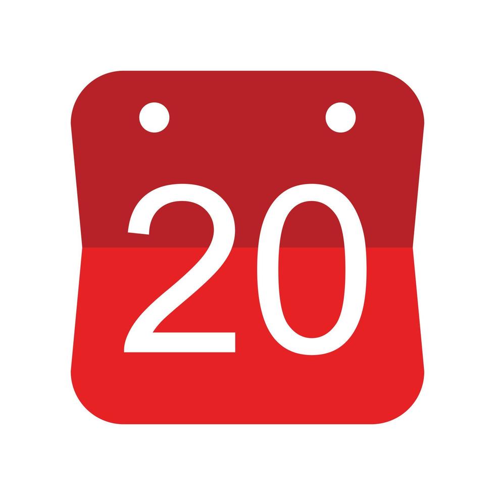 20 icona della data dell'evento, icona della data del calendario vettore