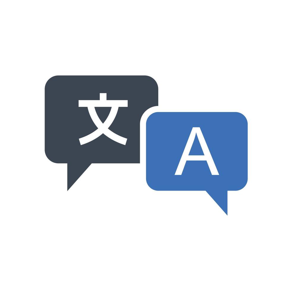 icona di traduzione della lingua vettore