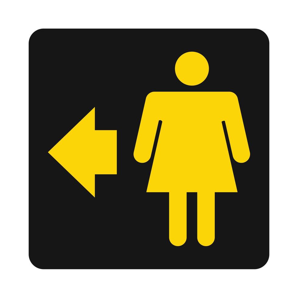 segno della toilette della donna vettore