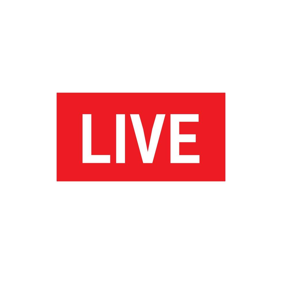 streaming live, icona live, simbolo icona streaming live vettore