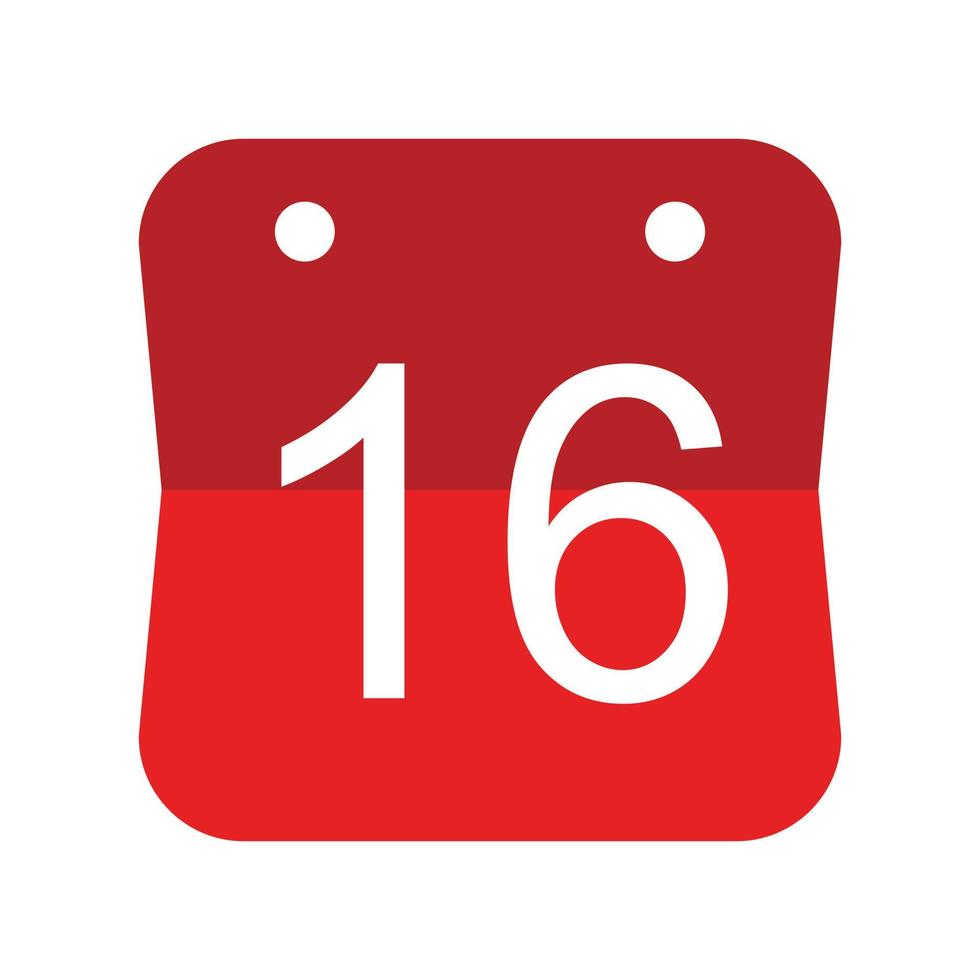16 icona della data dell'evento, icona della data del calendario vettore