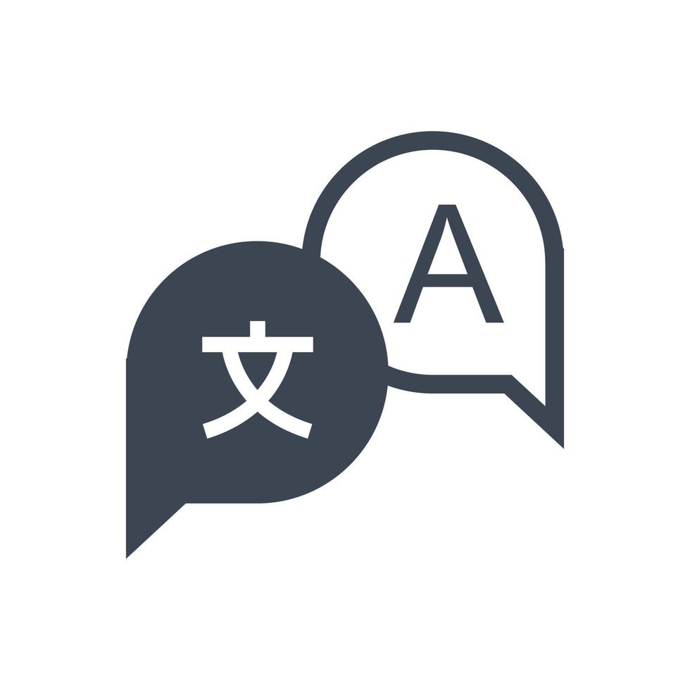 icona di traduzione della lingua vettore