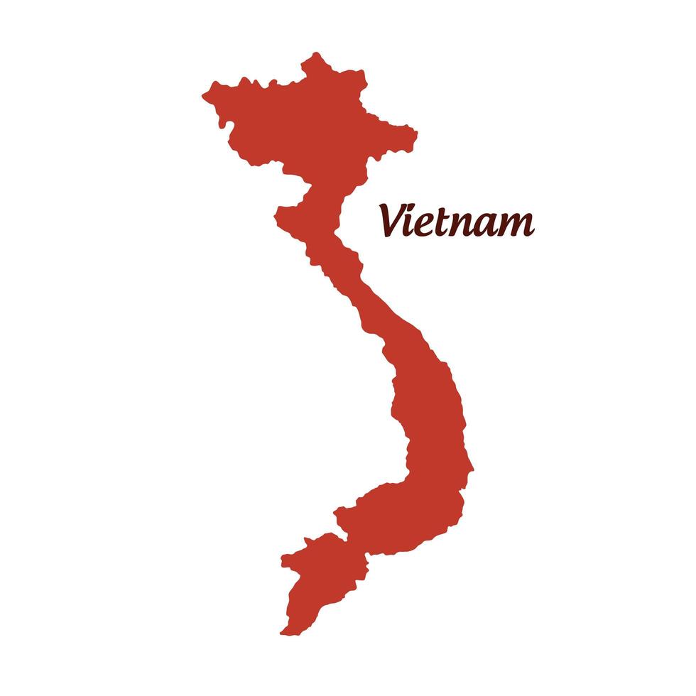 icona della mappa del vietnam vettore