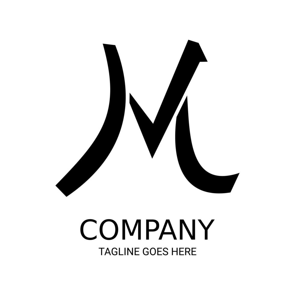design semplice del logo della lettera m. perfetto per magliette, ecc. vettore