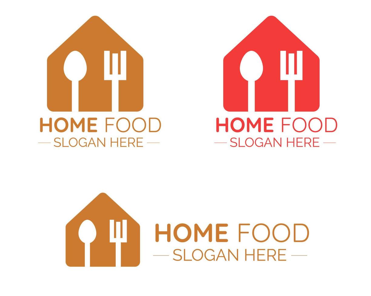 illustrazione disegno vettoriale del modello di logo di cibo domestico per le imprese
