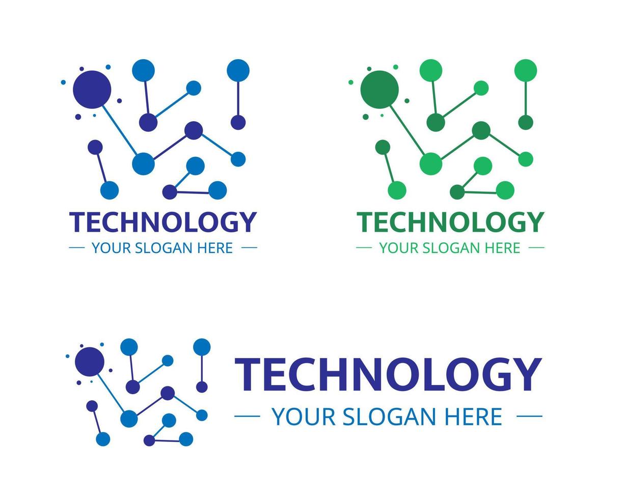 illustrazione disegno vettoriale del modello di logo della tecnologia per le imprese