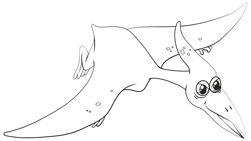 Profilo animale per pterosauro vettore