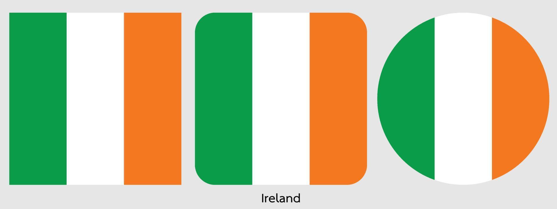 bandiera dell'Irlanda, illustrazione vettoriale