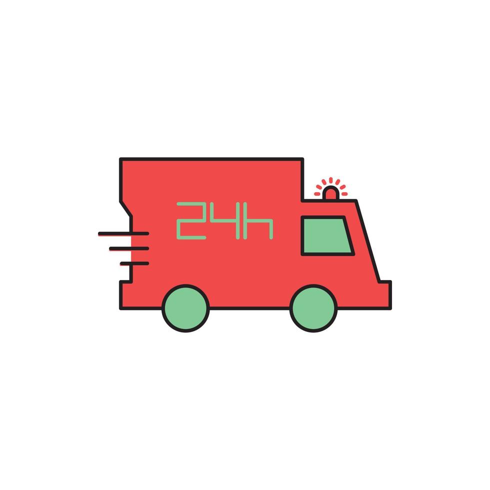 icona dell'ambulanza del servizio medico di emergenza vettore