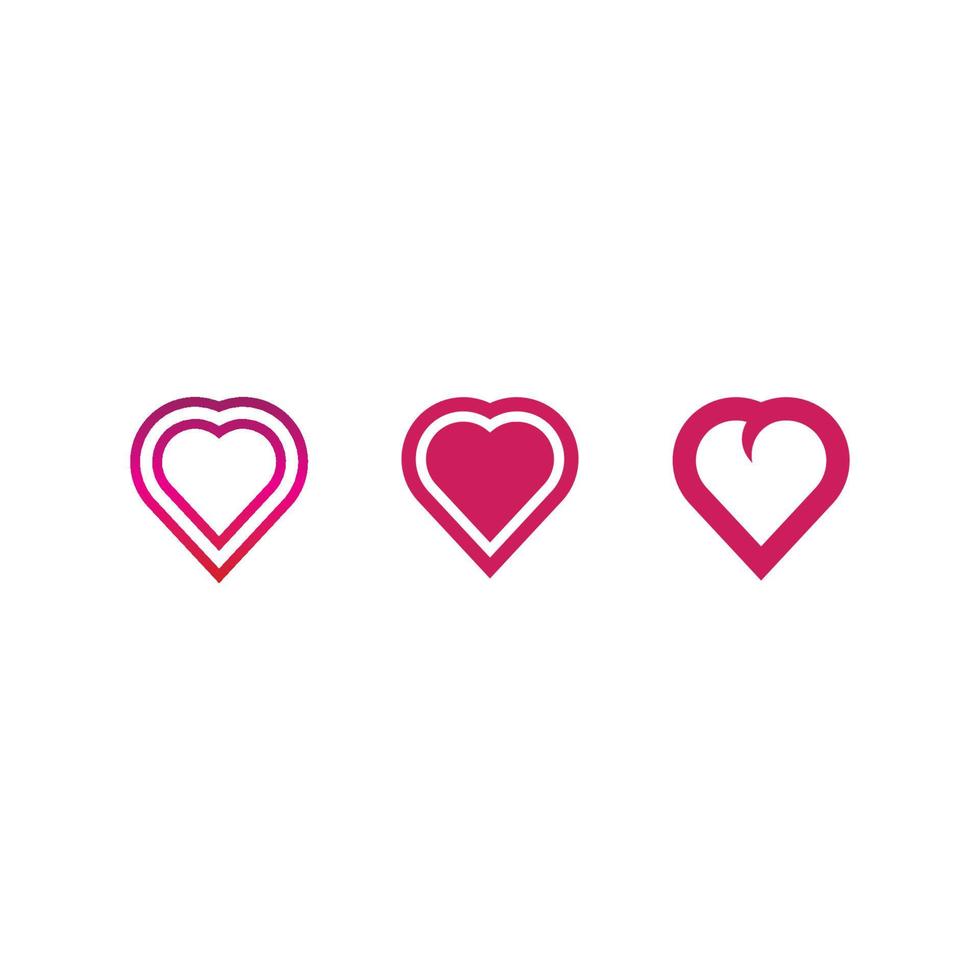 cuore e amore illustrazione vettoriale design icona segno romantico