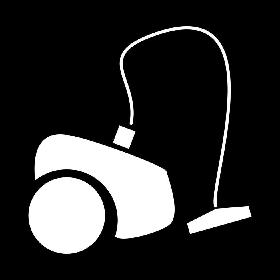 icona dell'aspirapolvere colore bianco illustrazione vettoriale immagine stile piatto