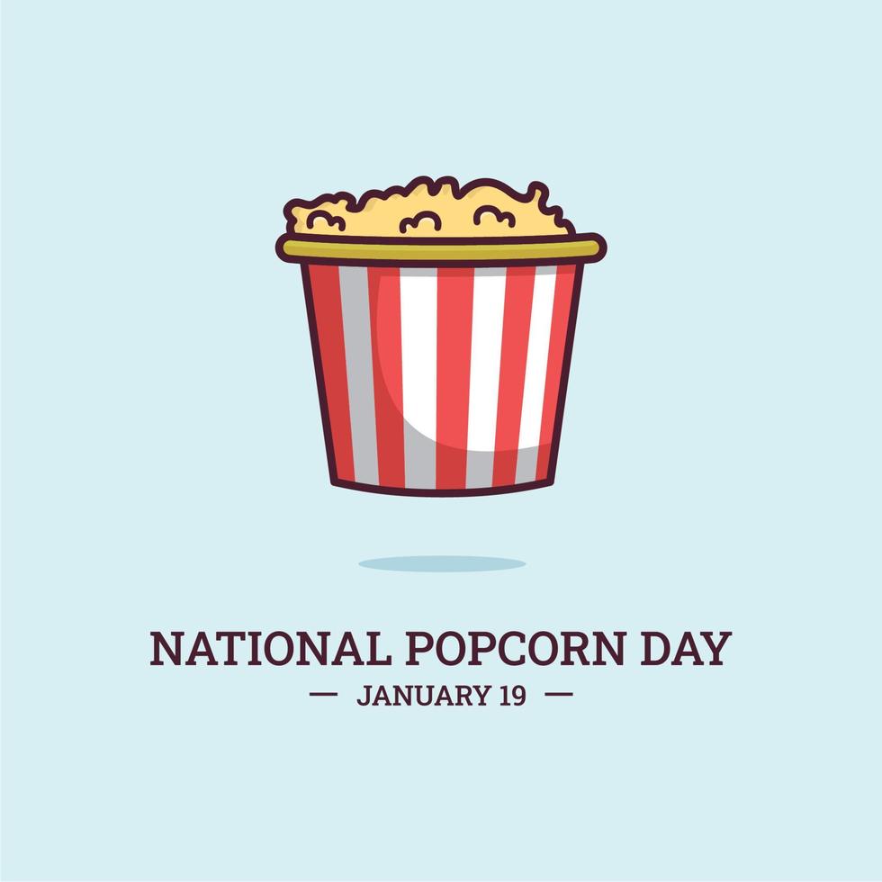 grafica vettoriale della giornata nazionale del popcorn