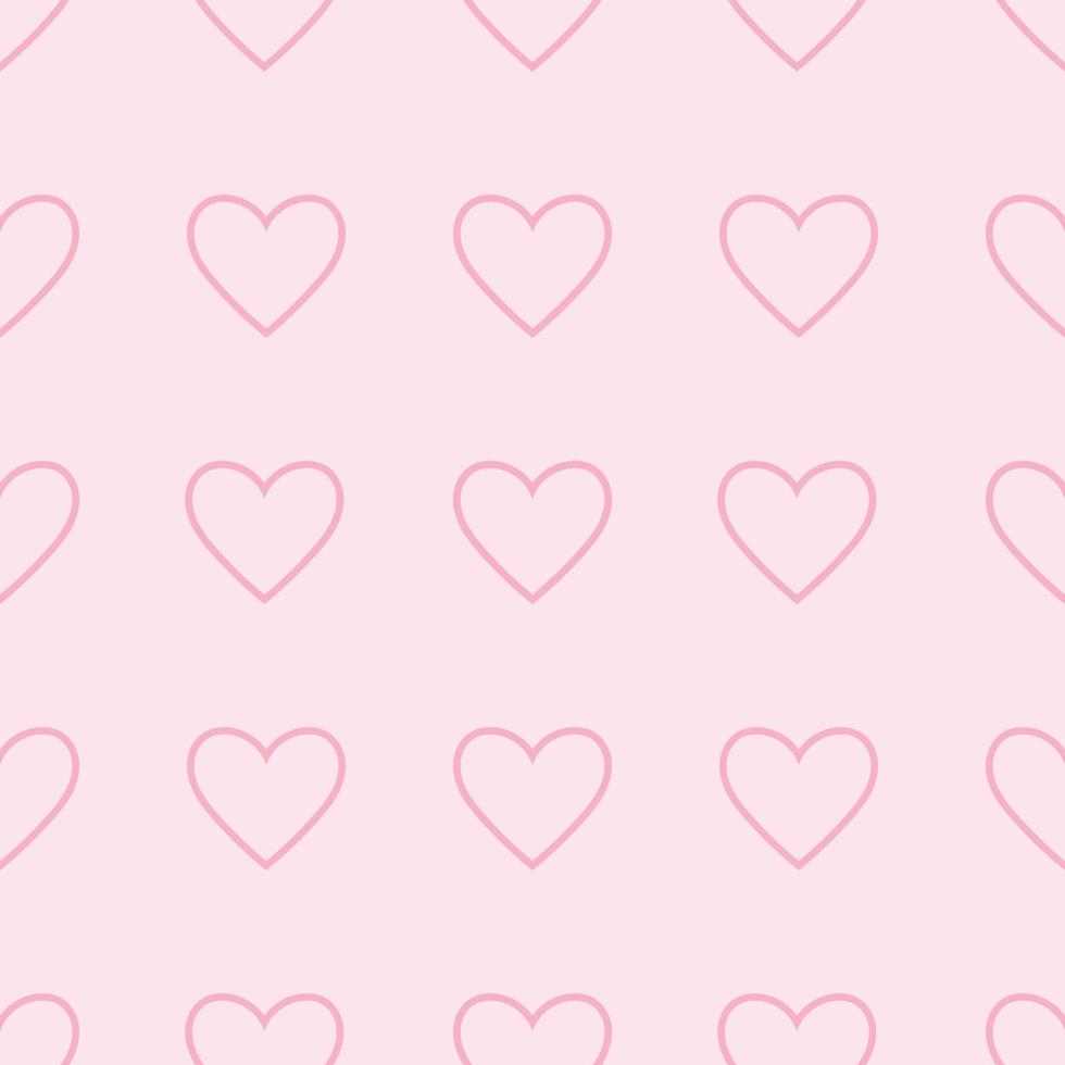 rosa pastello sfondo modello a forma di cuore senza soluzione di continuità vettore