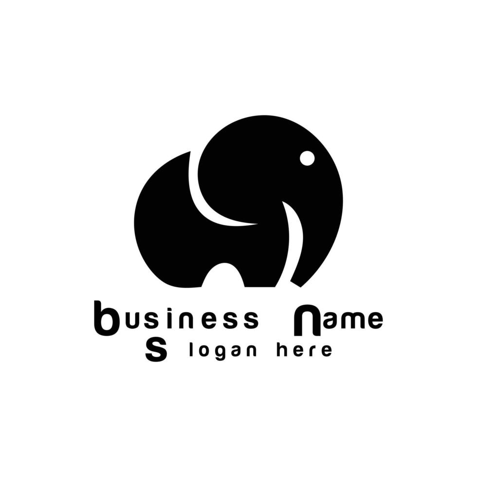 disegno del logo dell'elefante vettore