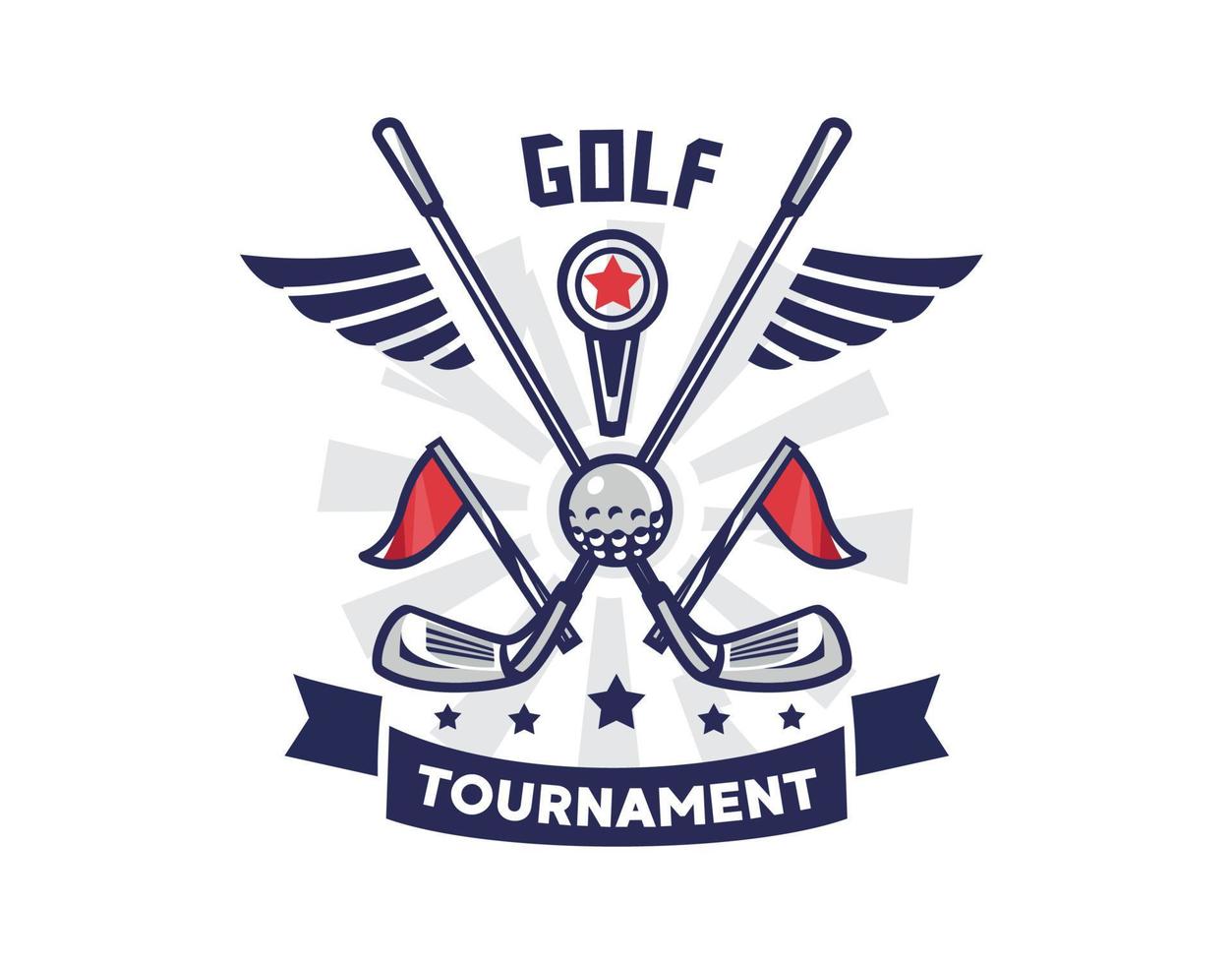 logo da golf moderno adatto per torneo o organizzazione vettore