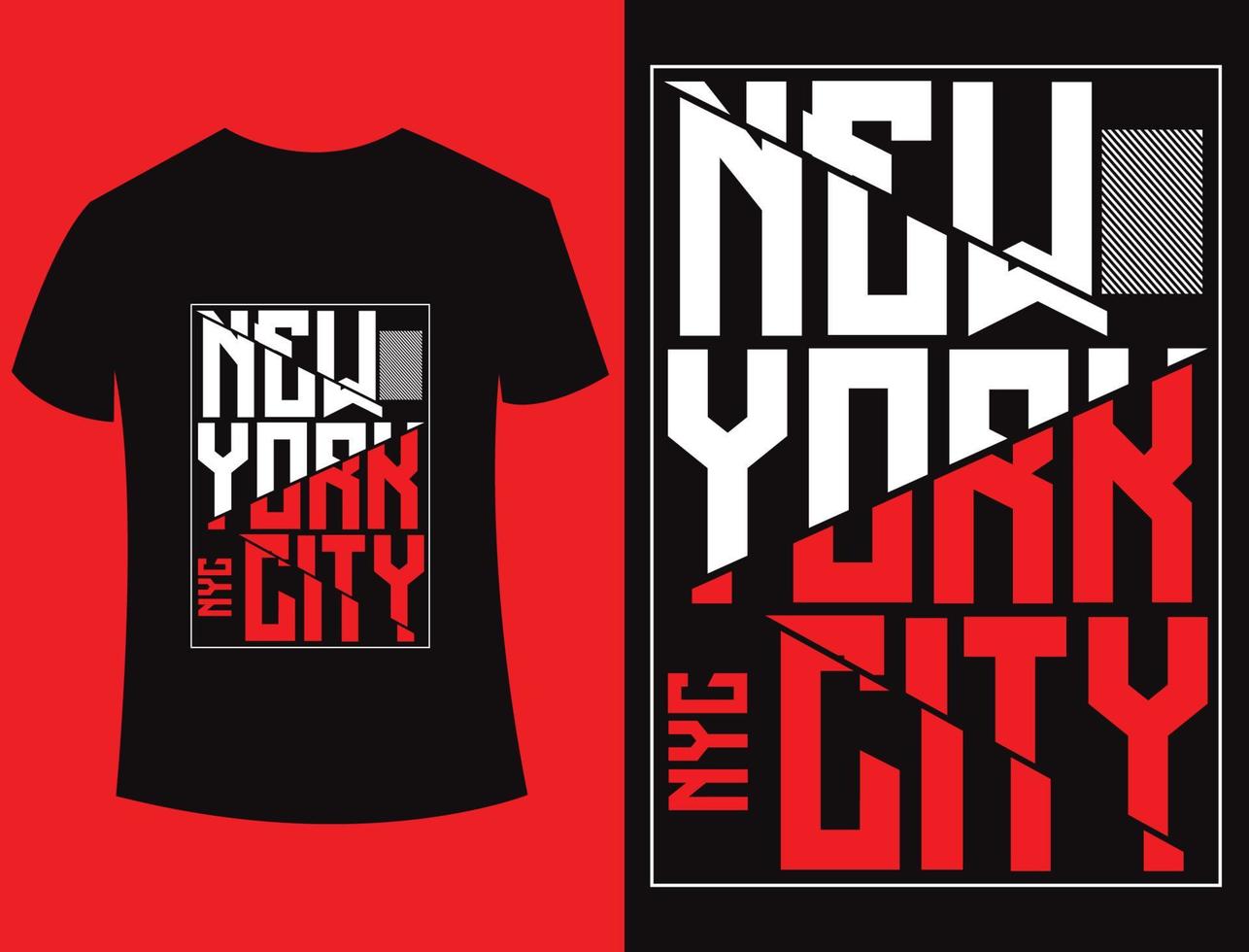 vettore libero di disegno della maglietta di tipografia di new york city