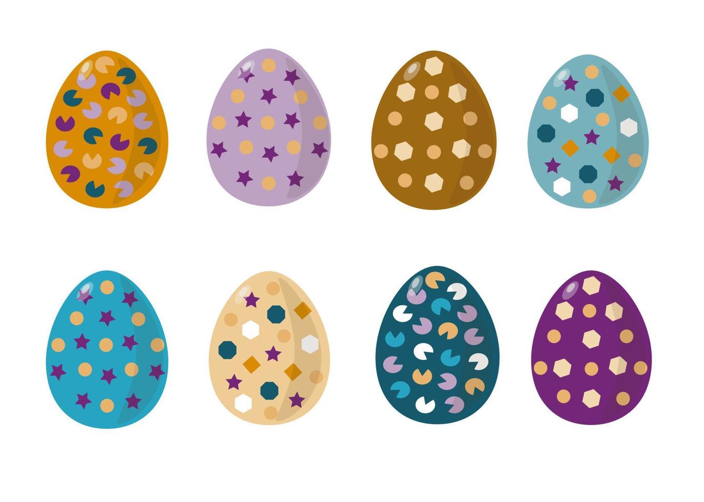 set di uova di Pasqua vettore