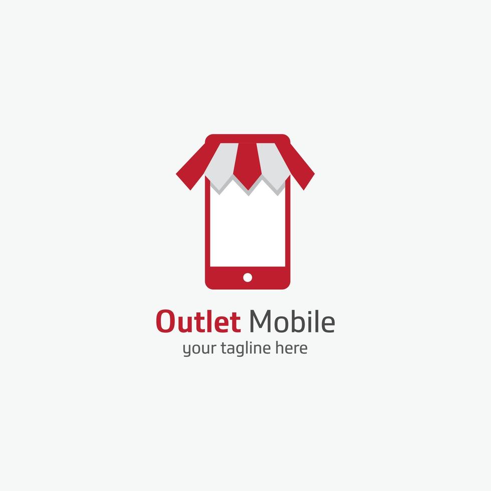 modello di progettazione del logo mobile. illustrazione vettoriale con stile piatto