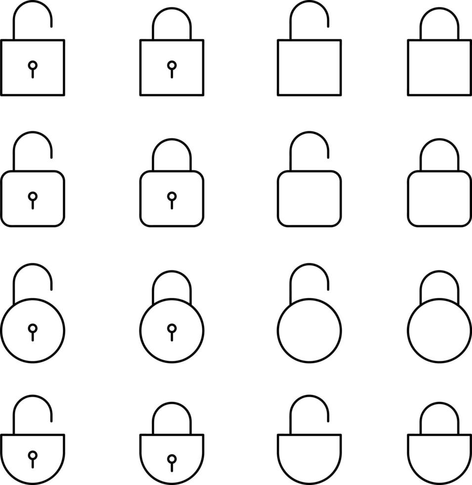 icona del lucchetto isolato su sfondo bianco dalla raccolta di sicurezza. icona del lucchetto alla moda e moderna, simbolo del lucchetto per logo, web, app, interfaccia utente. segno semplice dell'icona del lucchetto. vettore